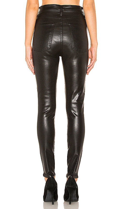 agolde roxanne leatherette skinny jeans