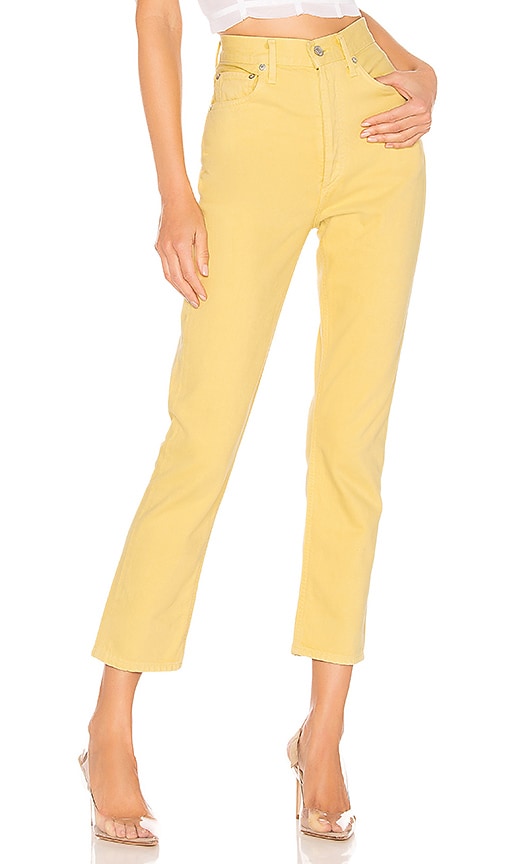 agolde yellow jeans