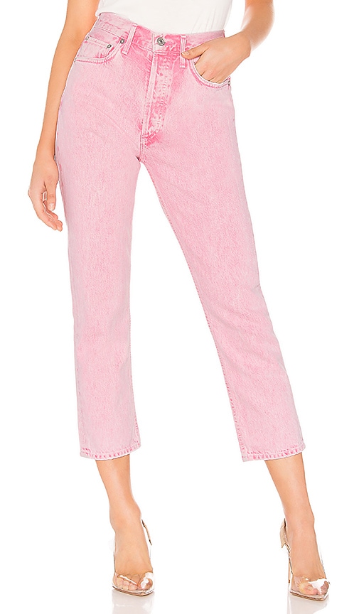 agolde pink jeans