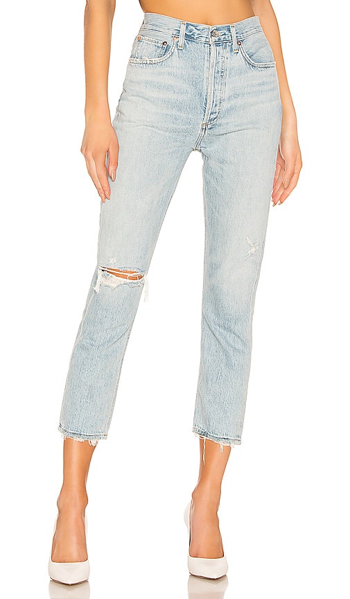 agolde straight riley crop jeans