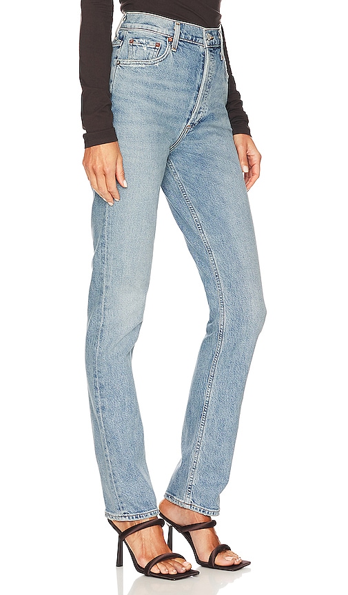 Shop Agolde Freya High Rise Slim In Jargon