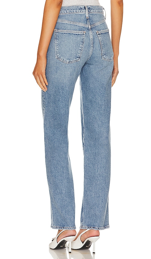  Agolde Jean Droit Taille Moyenne Harper En Denim-light. Taille 23. Also En 25, 26, 27, 28, 29, 30, 31, 32, 33, 34. 