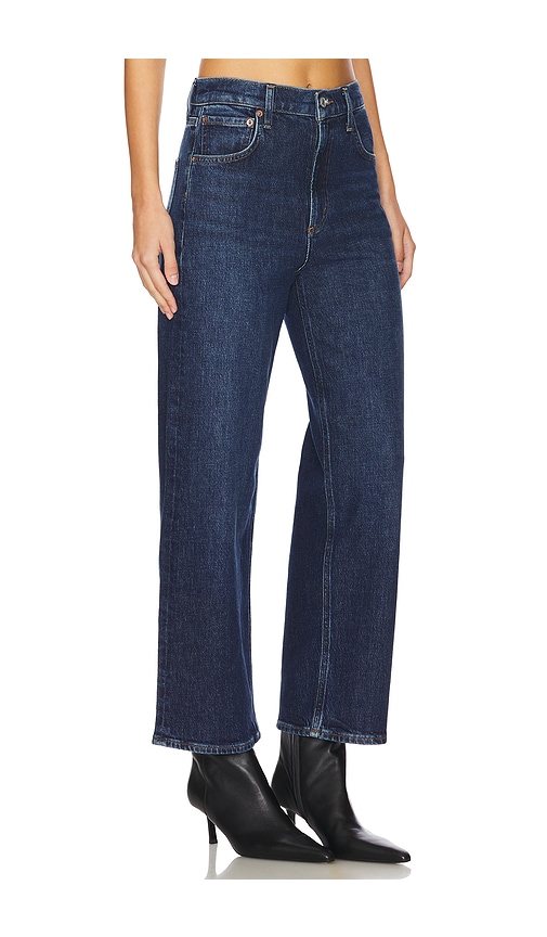 Agolde Ren Rigid High-rise Wide-leg Jeans In Echo