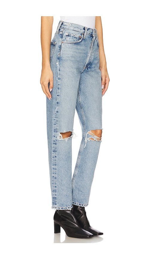 Agolde Blue 90's Mid Rise Loose Fit Jeans In Alter