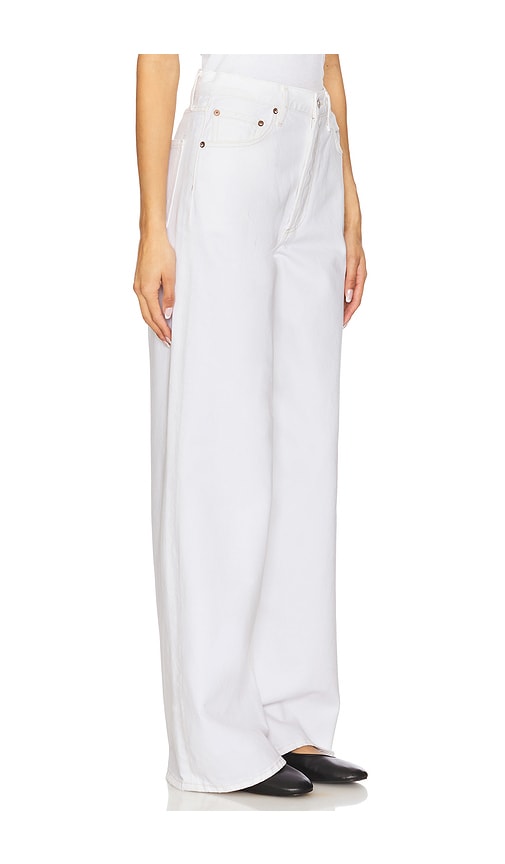 Shop Agolde Dame High Rise Wide Leg In 奶昔