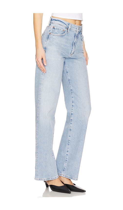 Agolde Harper Jeans Mid Rise Relaxed Straight Beam In Beam
