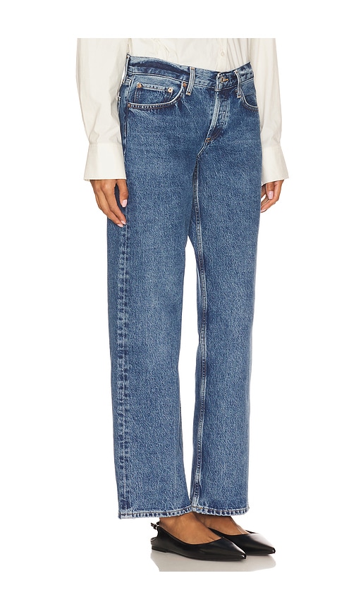 Agolde High-rise Straight Cropped Jeans In Blue