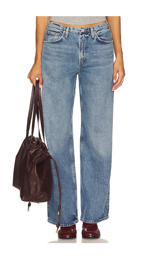 Agolde Harper Mid-rise Relaxed Straight-leg Jeans In Blue