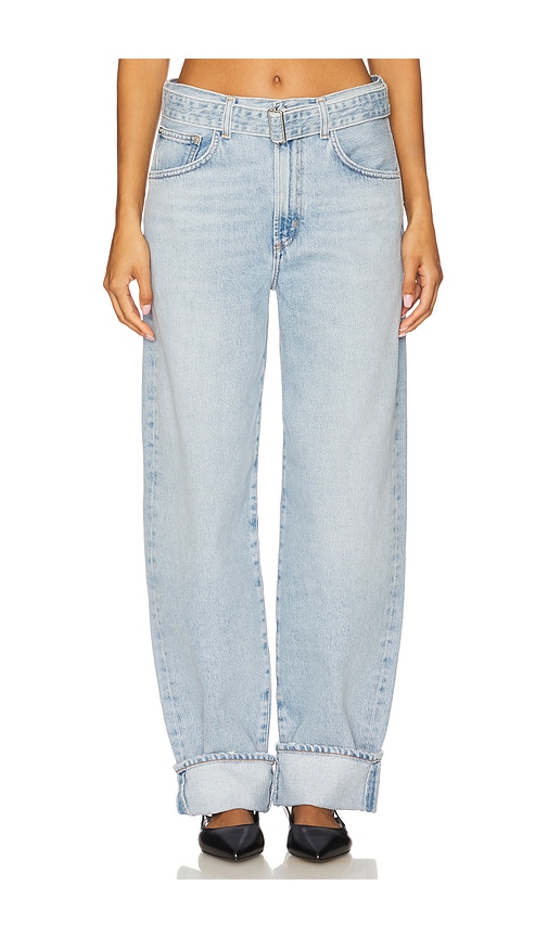 Agolde Cuffed Taper Jeans In Blue