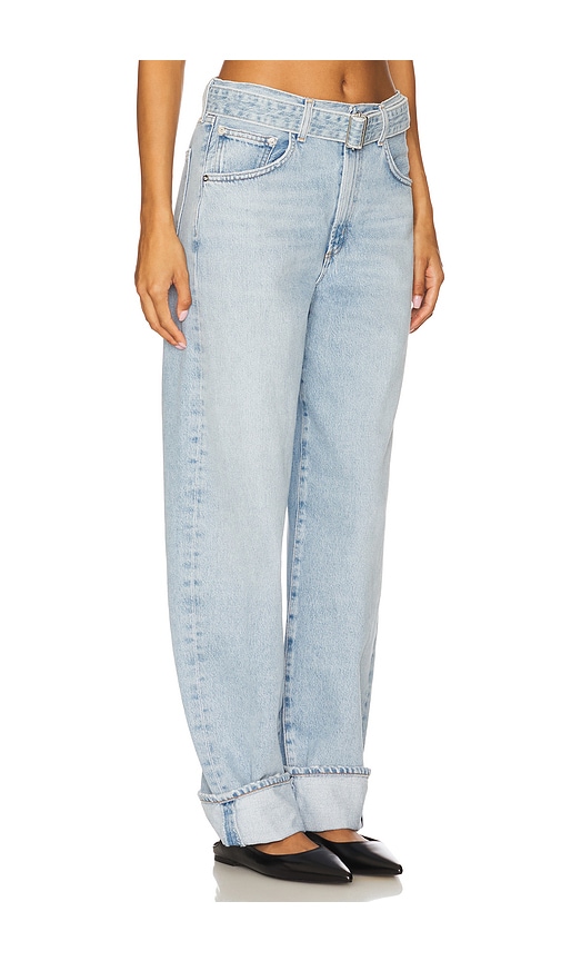 Agolde Cuffed Taper Jeans In Blue