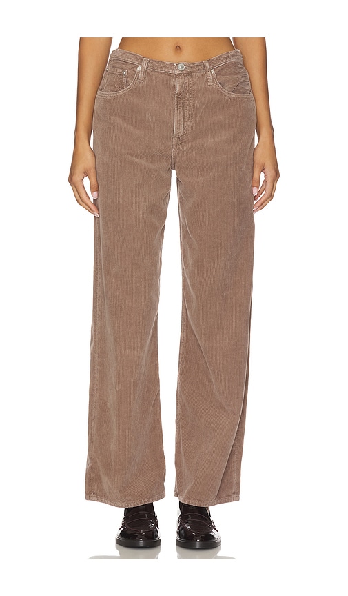 Agolde Ren Jeans: High Rise Wide Leg Jeans Ceramic In Neutral