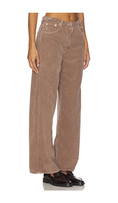 Agolde Ren Jeans: High Rise Wide Leg Jeans Ceramic In Neutral