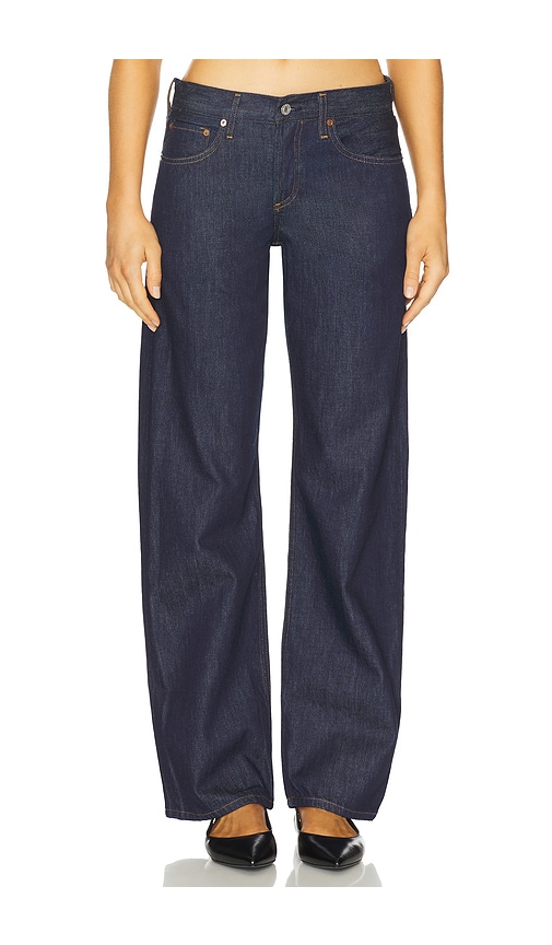 Agolde Low Rise Loose Jeans In White