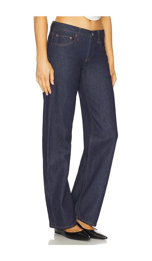 Agolde Low Rise Loose Jeans In Blue