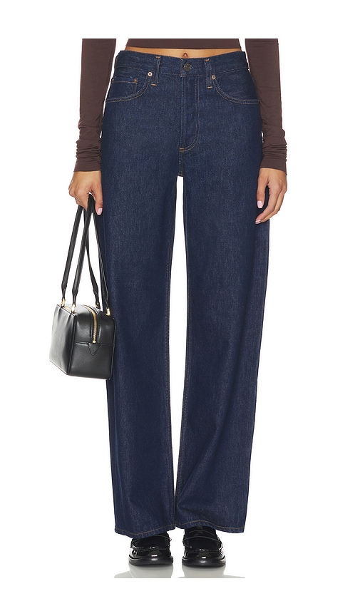 Agolde Ren High-rise Wide-leg Jeans In Blue