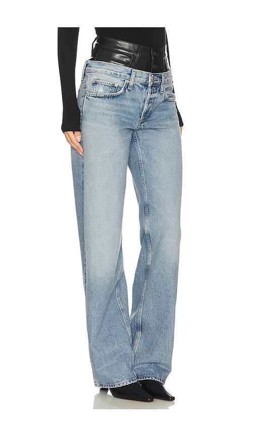 Agolde Elson High Rise Loose Jeans In Blue