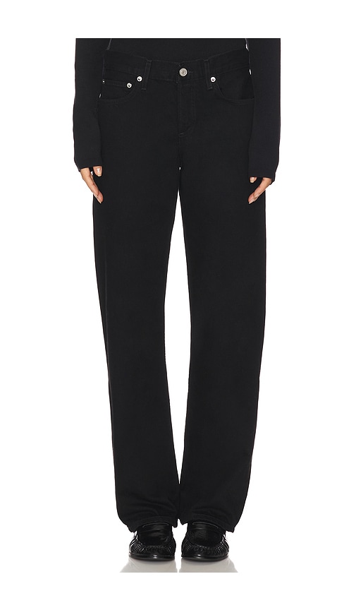 Agolde Low Rise Loose Jeans In Black