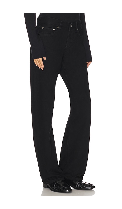 Agolde Low Rise Loose Jeans In Black