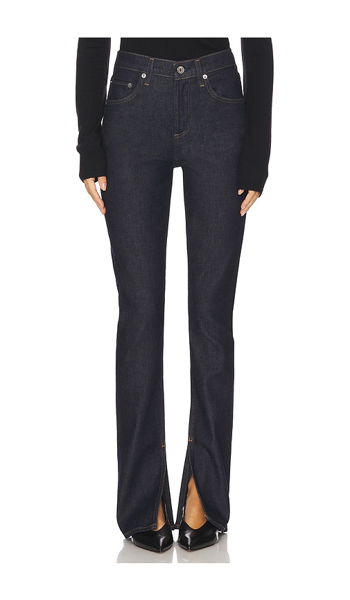 Agolde Ingram High Waist Split Hem Skinny Jeans In Blue
