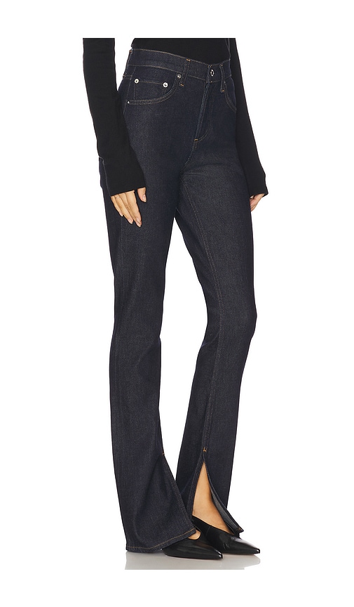 Agolde Ingram High Waist Split Hem Skinny Jeans In Blue