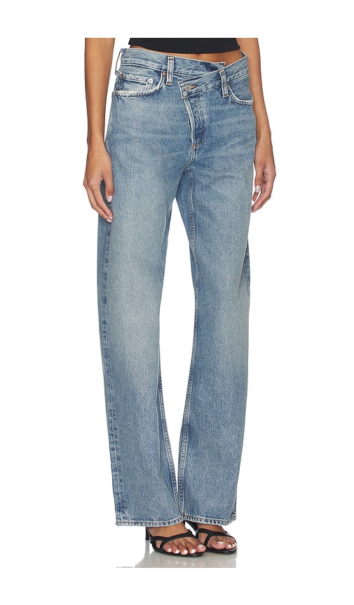 Agolde Conclusion Blue Regenerated Cotton Arc Criss Cross Jeans