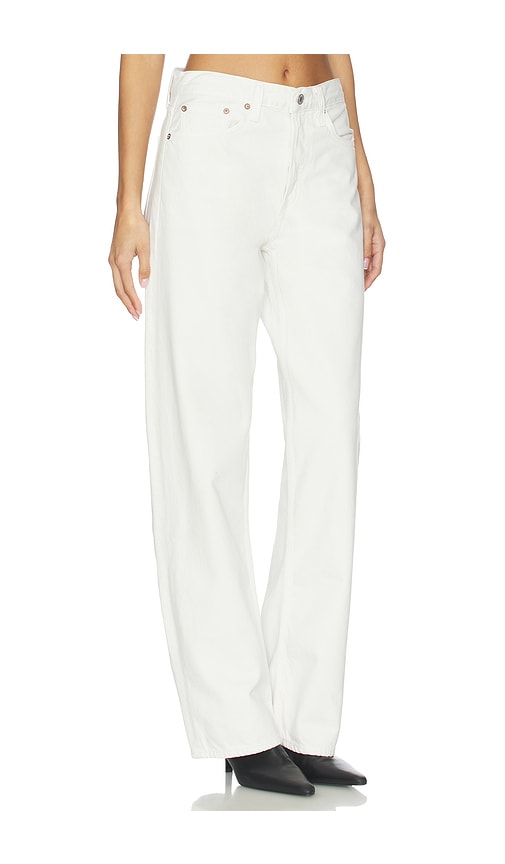 Agolde Vana Fold Wide-leg Jeans In White