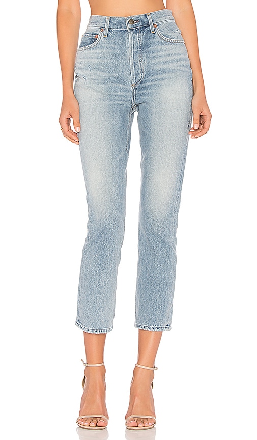 riley high rise straight crop jeans