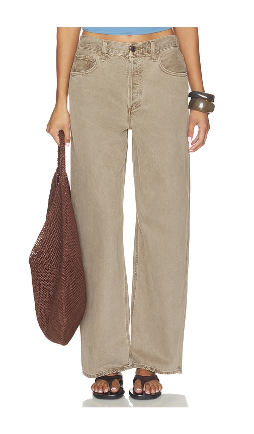 AGOLDE Low Slung Baggy in Brown. - size 24 (also in 27, 28, 30)