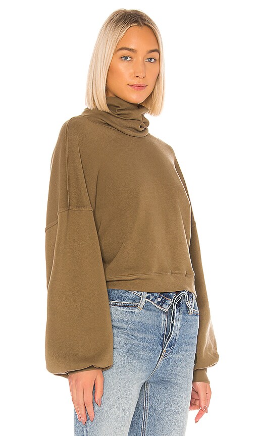 agolde balloon sleeve turtleneck sweatshirt