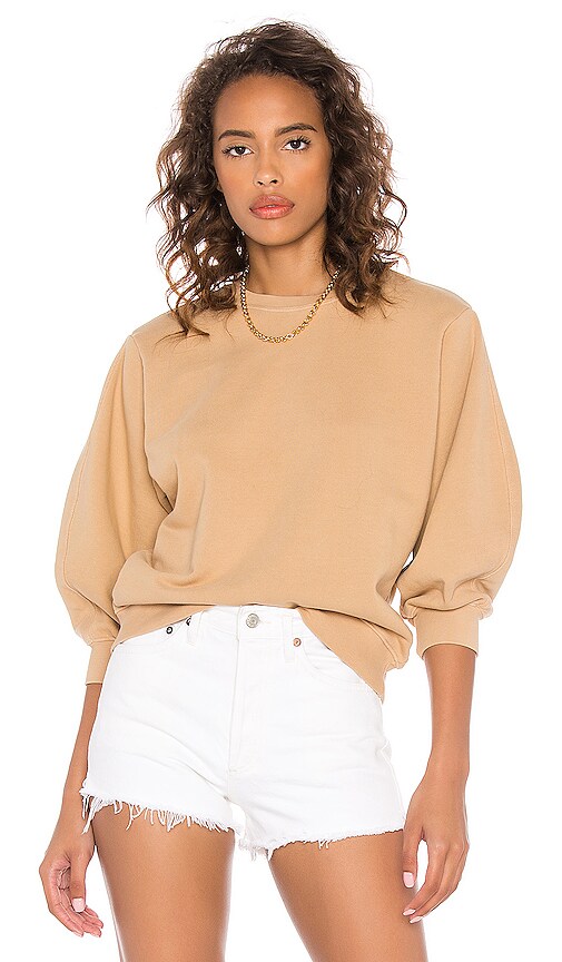 AGOLDE Thora Sweatshirt in Noodle REVOLVE