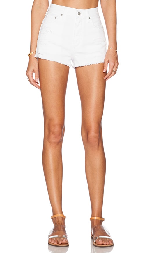 AGOLDE A Gold E Anja High Rise Short in San Remo Distressed REVOLVE