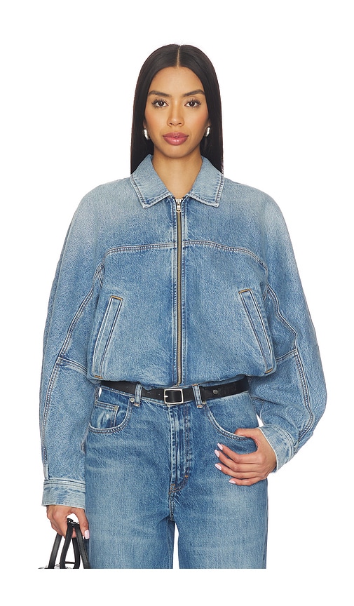 Agolde Dixon Cocoon Denim Jacket In Blue