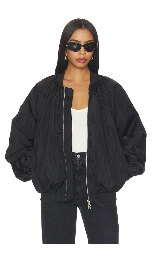 Agolde Raffi Bomber Jacket In Black