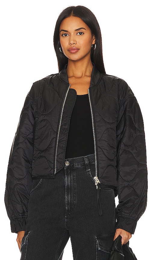 AGOLDE x Shoreditch Ski Club Iona Quilted Jacket in Black | REVOLVE