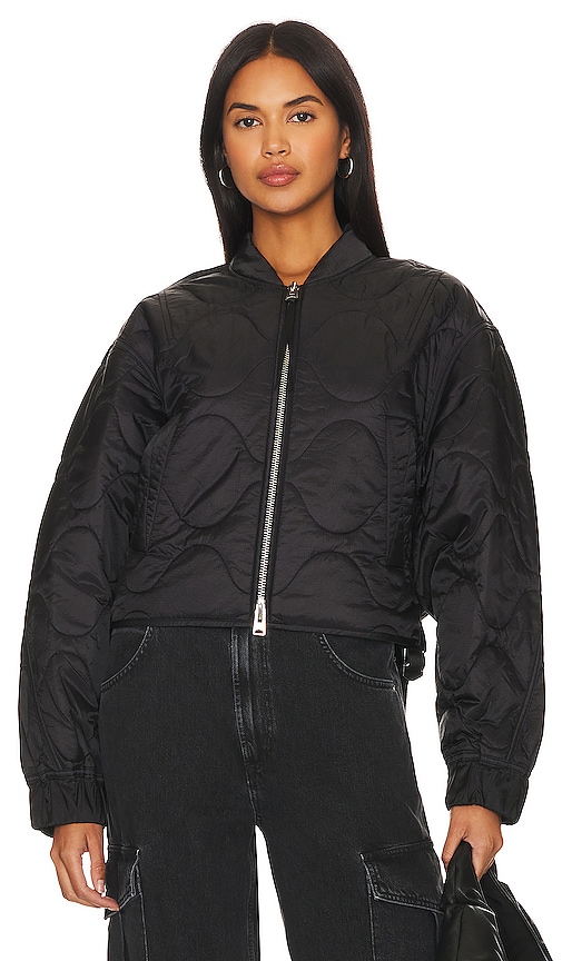 Agolde Shoreditch Ski Club X Iona Quilted Jacket In Black