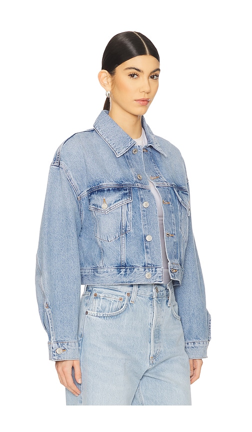 Agolde Blue Charli Oversized Denim Jacket In Blue
