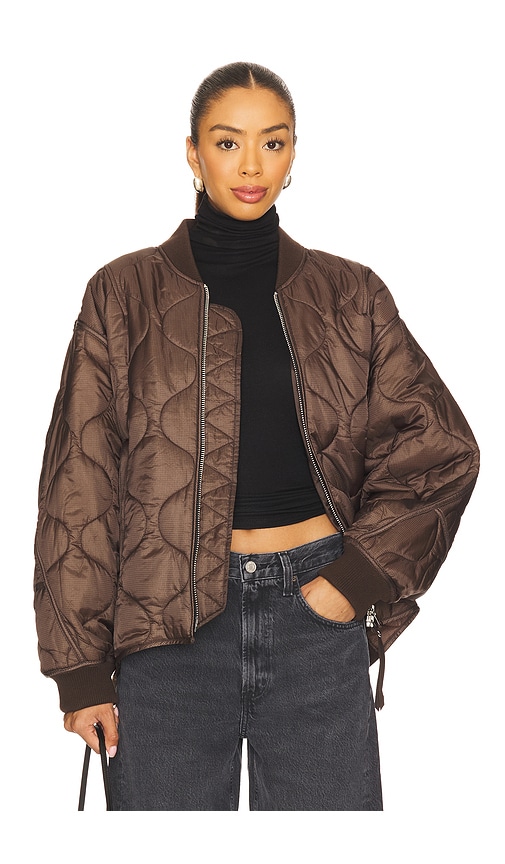 Isla Quilted Jacket in Brown. - size L (also in M, S, XL, XS) - AGOLDE - Modalova