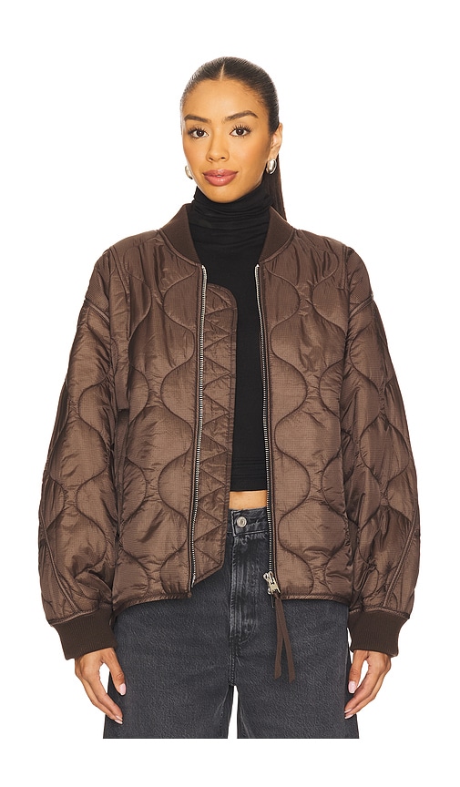 Agolde Isla Quilted Jacket In Multi