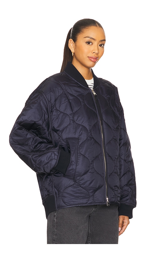 Agolde Isla Quilted Jacket In Blue