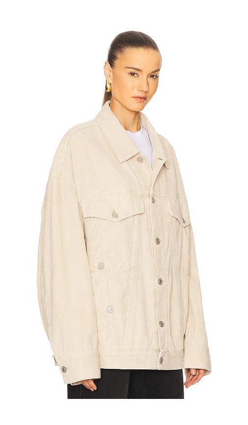 Agolde Wayne Jacket Rice Grass In Neutral