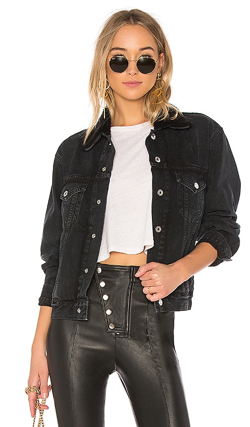 AGOLDE Harper Faux Sherpa Jean Jacket in Time Out | REVOLVE