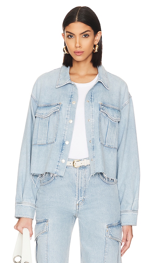 AGOLDE Nyx Raw Hem Boxy Denim Shirt Jacket