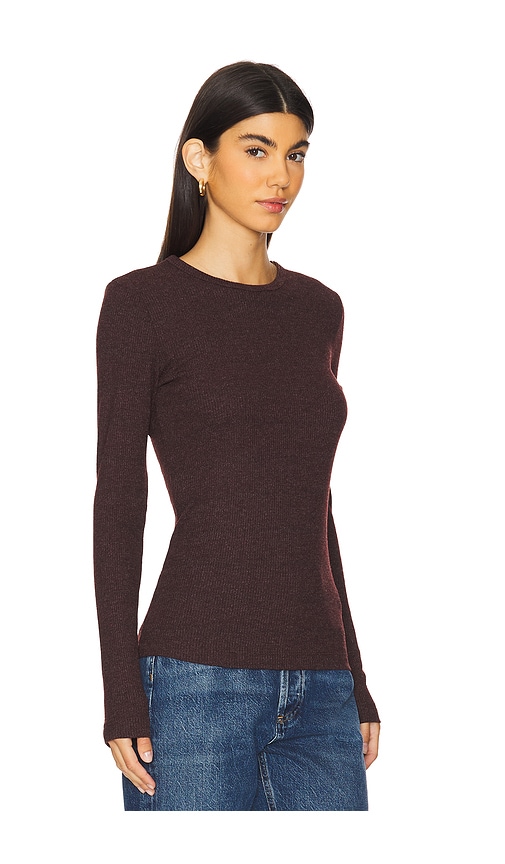 Shop Agolde Delphi Slim Tee In Burgundy