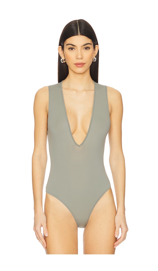 Agolde Sleeveless Bodysuit In Grey