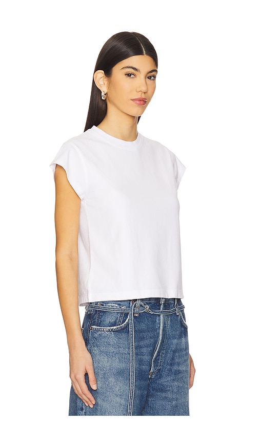 Agolde Bryce Cap Sleeve Tee In 白色