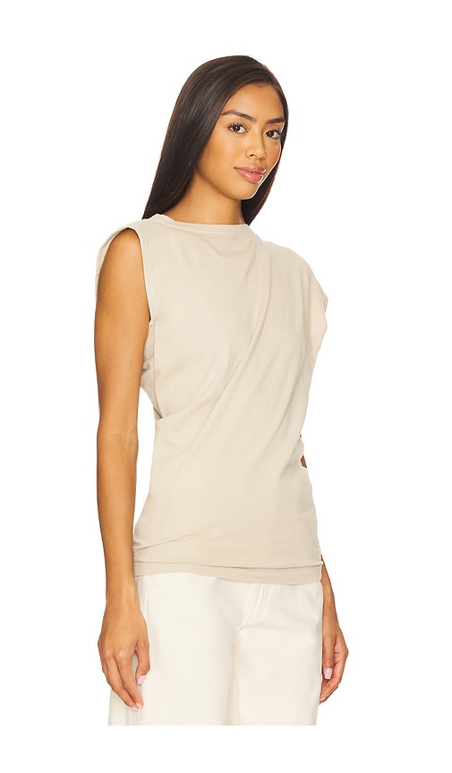 Agolde Beth Tee In Neutral
