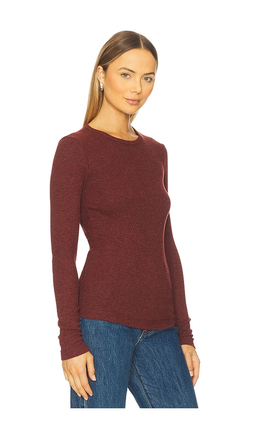 Agolde Delphi Slim Tee In Brown