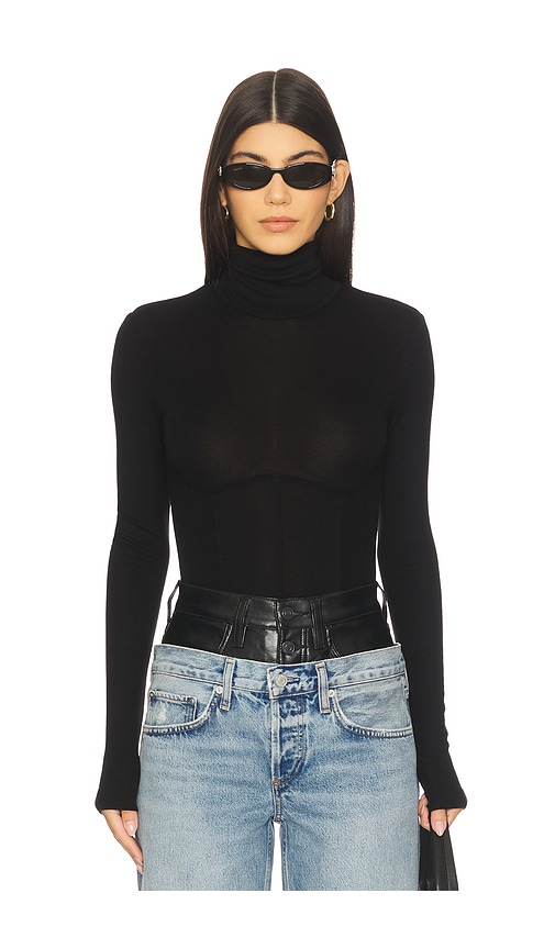 Agolde Wilma Bodysuit In Black