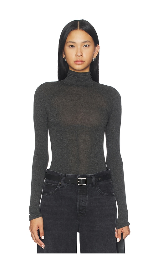 Agolde Wilma Bodysuit In Gray