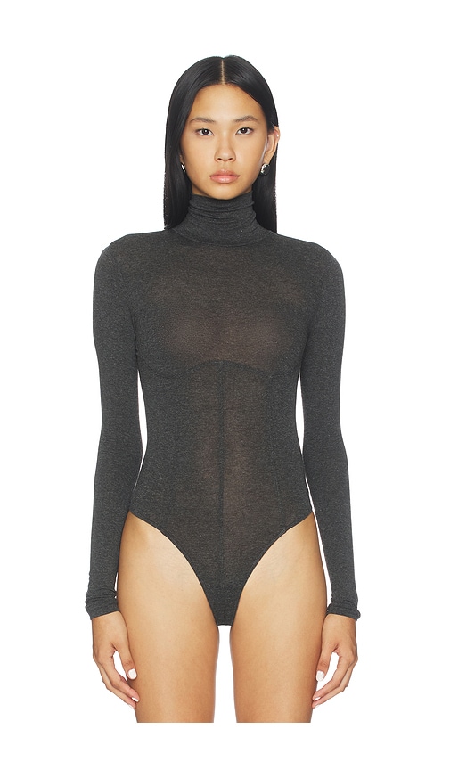 Agolde Wilma Bodysuit In Gray
